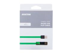Avacom MIC-40G Kabel USB do Micro USB, 40 cm, zelen