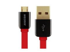 Avacom MIC-40R Kabel USB do Micro USB, 40 cm, rdeč
