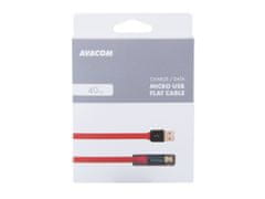 Avacom MIC-40R Kabel USB do Micro USB, 40 cm, rdeč