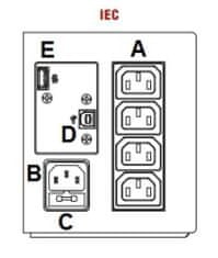 LEGRAND UPS Keor SP 800VA/480W FR+IEC, linijsko interaktivni, stolp, 1/1x izhod FR (CZ)/IEC C13, USB, polnjenje USB 1A