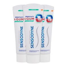 Sensodyne Sensitivity & Gum Caring Mint Trio Set zobna pasta 3 x 75 ml