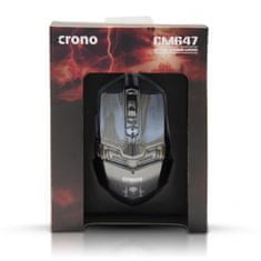 Crono CM647/Obročje/optično/desnoročno/1 600 DPI/Wireless USB/Black-Blue