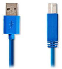 USB 3.2 kabel/ USB-A vtič - USB-B vtič/ za tiskalnik itd./ modri/ 3m