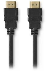 Nedis Premium visokohitrostni kabel HDMI 2.0 z Ethernetom/ 4K@60Hz/ pozlačeni priključki HDMI-HDMI/ črn/ 1 m