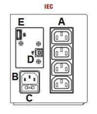 LEGRAND UPS Keor SP 600VA/360W IEC, Line-interactive, Tower, 4x IEC C13 izhod, USB, polnjenje USB 1A