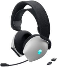 Alienware DELL AW720H/ Dual-Mode Wireless Gaming Headset/ brezžične slušalke z mikrofonom/ srebrne