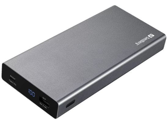 Sandberg Powerbank USB-C PD 100W, 20000 mAh, črna