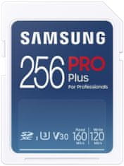 Samsung PRO Plus SDXC 256 GB + adapter USB / CL10 UHS-I U3 / V30