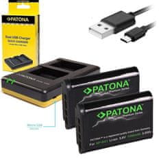 PATONA Photo Dvojni hitri polnilnik Sony NP-BX1 + 2x baterije 1090mAh USB