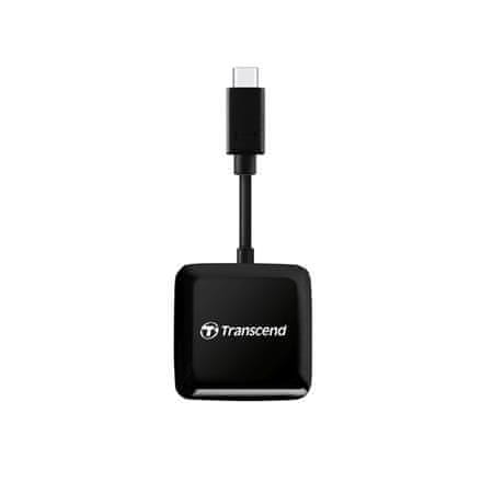 Transcend RDC3 USB-C (3.2 Gen 1) bralnik pomnilniških kartic SDHC/SDXC (UHS-I)/mikroSDHC/mikroSDXC (UHS-I), črn