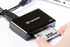 Transcend USB 3.1 (Gen 1) bralnik pomnilniških kartic, črn CFast 2.0/CFast 1.1/CFast 1.0