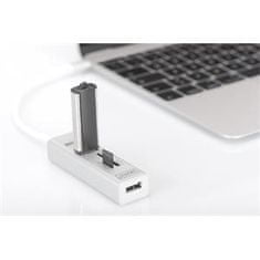 Digitus USB 2.0 Type-C z bralnikom kartic 3x USB 2.0. 1x SD, 1x MicroSD Port, aluminij