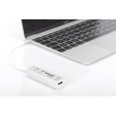 Digitus USB 2.0 Type-C z bralnikom kartic 3x USB 2.0. 1x SD, 1x MicroSD Port, aluminij