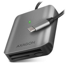 AXAGON zunanji bralnik kartic microSD/SD/CF / CRE-S3C / USB-C 3.2 Gen 1 / UHS-II / aluminijasto ohišje