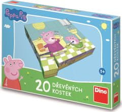 Dino Peppa Pig slikovne kocke: Srečen dan, 20 kock