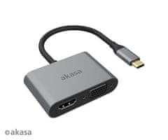 Akasa - Adapter Type-C na HDMI in VGA