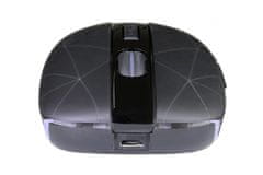 Evolveo WM430/črna/optična/1 600 DPI/brezžični USB/črna