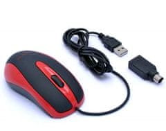 AMEI AM-M801/Office/Optical/800 DPI/Wireless USB/Black-Red