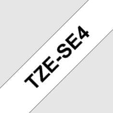 TZE-SE4, bela / črna - varnostni trak