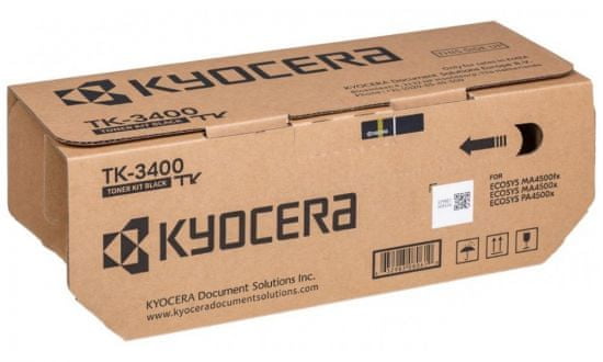 Kyocera Toner TK-3400 za 12 500 A4 (pri 5% pokritosti), za ECOSYS PA4500x/MA4500x/fx