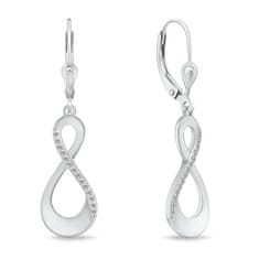 Brilio Silver Elegantni srebrni uhani s cirkoni SILVER022