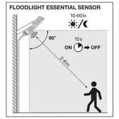 LEDVANCE Reflektor LED svetilka 10W 900lm 4000K Nevtralno bela IP65 črna s senzorjem gibanja ESSENTIAL SENSOR