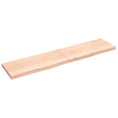 Vidaxl Mizna plošča 220x50x(2-6) cm neobdelana trdna hrastovina