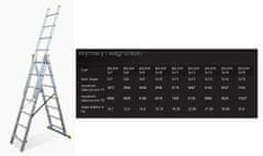 shumee BAYERSYSTEM ALU LESTVA 3x 7 STOPNIC