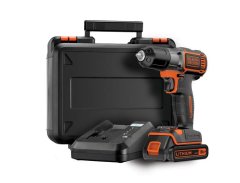 shumee BLACK+DECKER VRTALNIK/VIJAČNIK 18V 1 x 1 5AH LI-ION AUTOSENSE + KOVČEK ASD18K