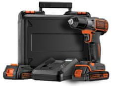 shumee BLACK+DECKER VRTALNIK/VIJAČNIK 18V 2 x 1 5AH LI-ION AUTOSENSE + KOVČEK ASD18KB