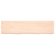 Greatstore Mizna plošča 160x40x(2-6) cm neobdelana trdna hrastovina