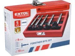 Extol Premium Rezkarji v les, nastavljeno 5ks z rezinami SK, O 15-20-25-30-35mm, pecelj 8-10mm