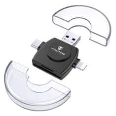 Viking Čitalnik pomnilniških kartic V4 USB3.0 4V1 črn