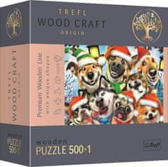 Trefl Wood Craft Origin Puzzle Božični psi 501 kosov - leseni