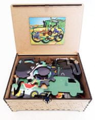 FA LIXEN Lesena sestavljanka Traktor XL 446 kosov v darilni škatli