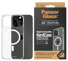 PanzerGlass HardCase D30 ovitek za iPhone 15 Pro Max, MagSafe, prozoren