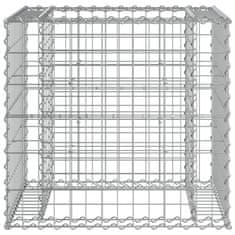 Vidaxl Vrtna klop z gabionsko košaro impregnirana borovina