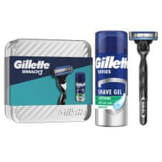 Gillette set, Mach3 britvica, gel za britje, pločevinasta škatla