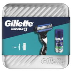 Gillette set, Mach3 britvica, gel za britje, pločevinasta škatla