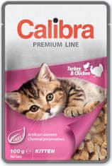 Calibra Cat pocket Premium Kitten Turčija in piščanec100g