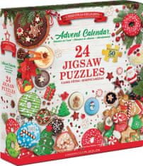 EuroGraphics Puzzle adventni koledar: božične dobrote 24x50 kosov