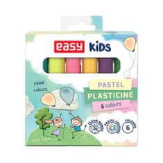 EASY Kids PASTEL Šolski plastelin, 6 pastelnih barv