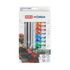 Spokey Akrilne barve 12 ml SET - 12 barv, 2 čopiča, paleta