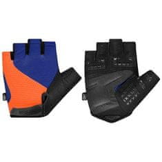 Spokey EXPERT Moške kolesarske rokavice, modro-oranžne, velikost 4,5 mm, w. L