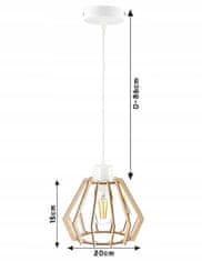 Berge LED stropna svetilka BRILLIANT - 1xE27 - WHITE WOOD