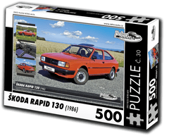 RETRO-AUTA Puzzle št. 30 Škoda Rapid 130 (1986) 500 kosov