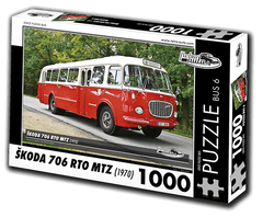 RETRO-AUTA Puzzle BUS št. 6 Škoda 706 RTO MTZ (1970) 1000 kosov