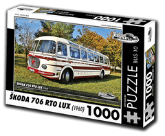 RETRO-AUTA Puzzle BUS št. 10 Škoda 706 RTO LUX (1960) 1000 kosov