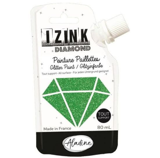 Diamond IZINK Diamantna barva - zelena, 80 ml