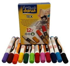 Darwi TEX markerji za svetle tekstilije 6ml/3mm - komplet 12 kosov